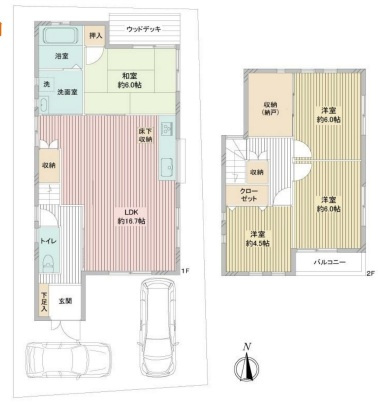 箕面市稲５丁目　中古戸建の間取り