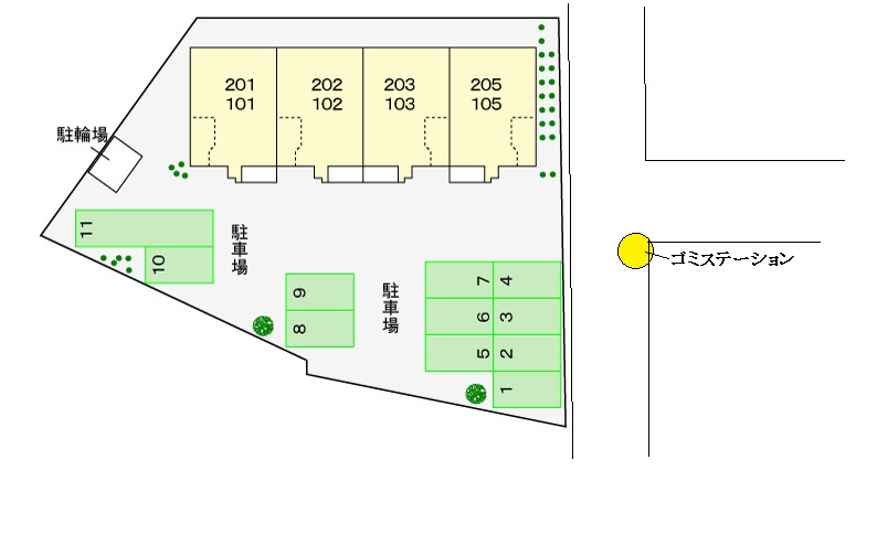 カームリーヒルの区画図