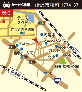 仲介手数料無料　所沢市榎町3期・新築全1棟の地図