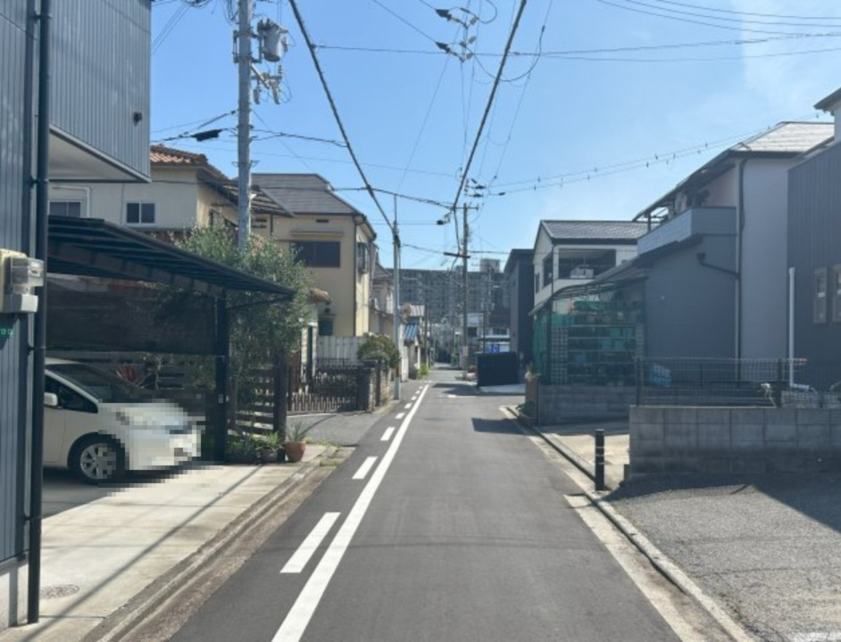 岸和田市春木泉町土地の前面道路含む現地写真|道路写真