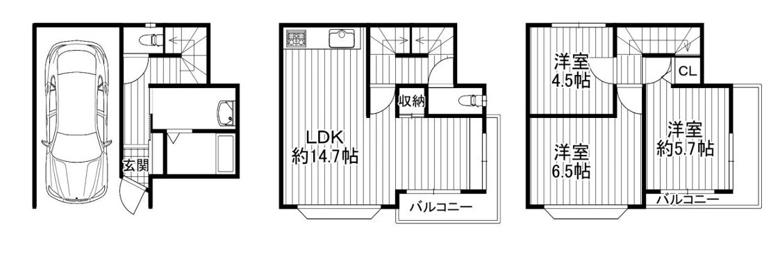 大字清瀧　中古一戸建ての間取り|間取り図はいかがですか？ご希望を叶える間取りですか？リビングの広さは？水回りの位置は？カウンターキッチン？など色々な情報が集約されています。弊社ではリフォームなどのご相談も承っております。