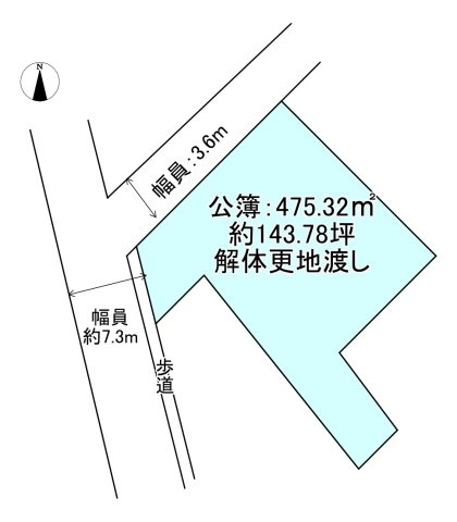 垣生4丁目　売土地の区画図