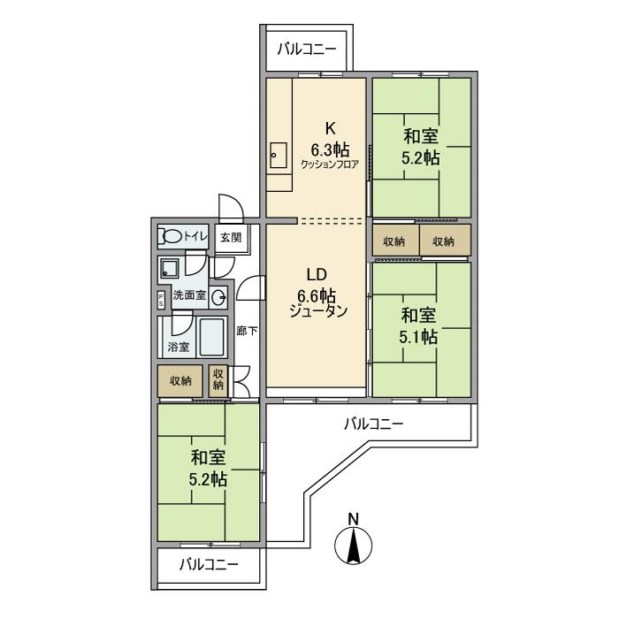 さつき住宅２５号棟の間取り