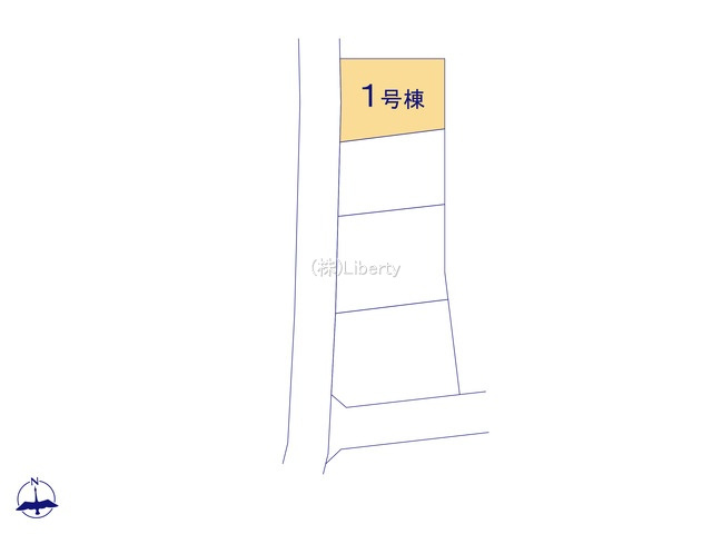 土浦市おおつ野３期　新築戸建　1号棟の区画図