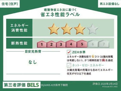【省エネ性能ラベル】 | 大和市下鶴間6期 新築戸建 全4棟