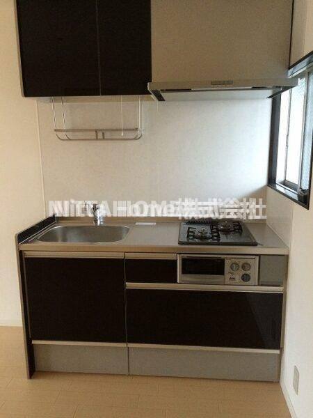 コーポローレルのキッチン|ガスコンロ&グリル付き★