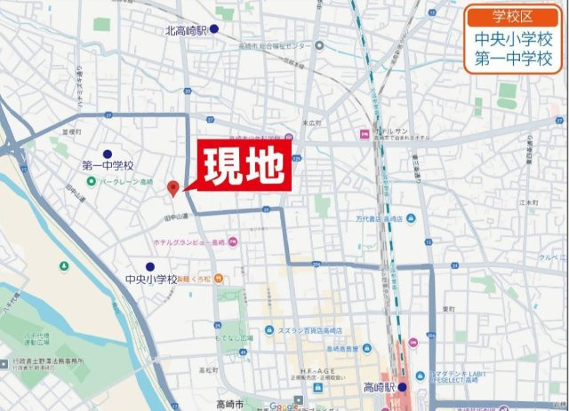 高崎市四ツ屋町　中古住宅の地図