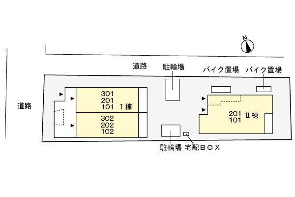 カヒア　テビロ　Ⅰの区画図