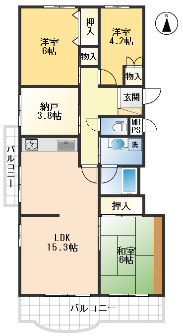 メゾン千里丘D棟の間取り