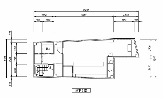西新4丁目店舗の区画図