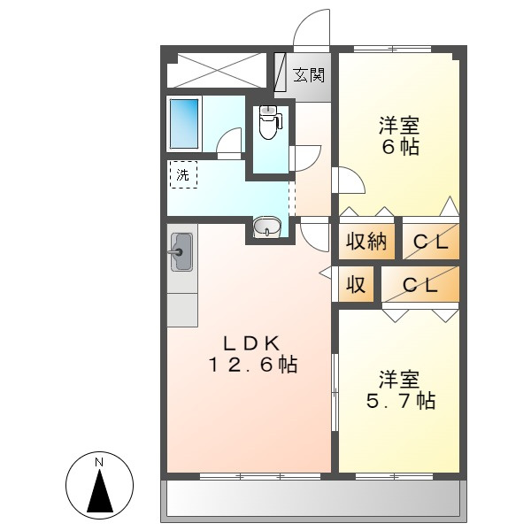 Ｋ-city葦高の間取り