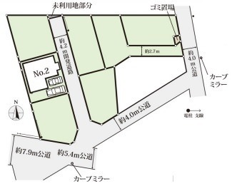 川越市安比奈新田　新築分譲　「笠幡駅」徒歩21分　敷地34坪　【霞ヶ関小学区】の区画図