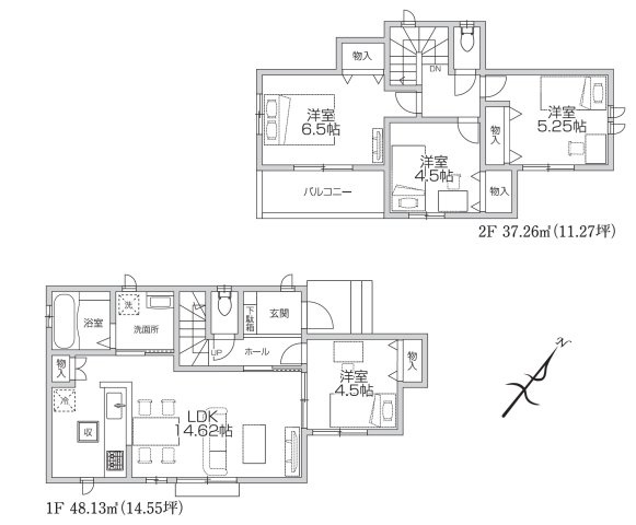 狭山市水野・全2棟　新築一戸建　2号棟　～IDS工法～