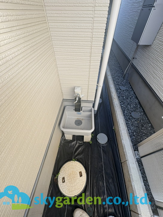 茅ヶ崎市萩園　新築戸建　全8棟3号棟のその他|外水栓