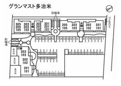【区画図】 | グランマスト多治米 C棟