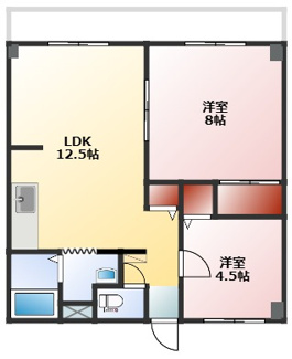 【間取り】 | ラビットハウス白山Ⅲ