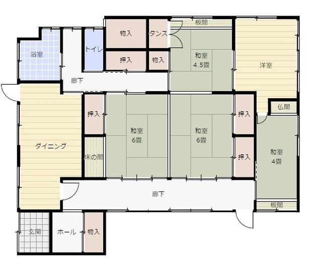 下関市上田中町7丁目中古住宅の間取り
