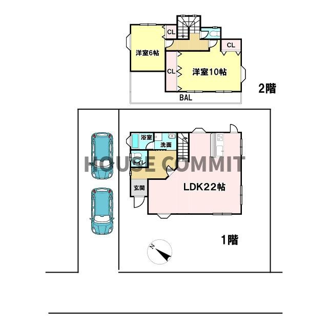 八街市吉倉　中古戸建の間取り
