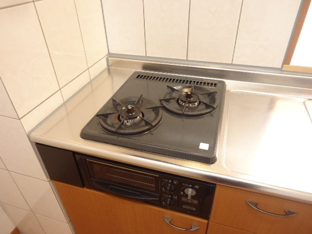サンクチュアリⅤのキッチン|２口ガスコンロ