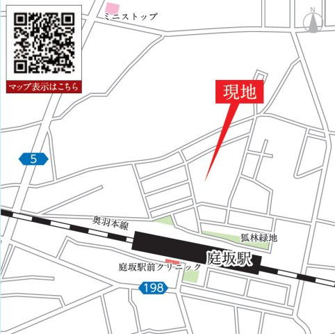 【地図】 | ＧＲＡＦＡＲＥ　町庭坂字一本杉　１号棟 | ★内覧予約で新米4kg★