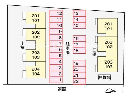 ブロッサムⅡの区画図