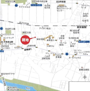 LIGNAGE あきる野野辺24-2期　全1棟の地図