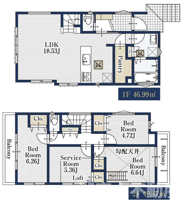 鎌倉市腰越１丁目１７－１１新築戸建の間取り