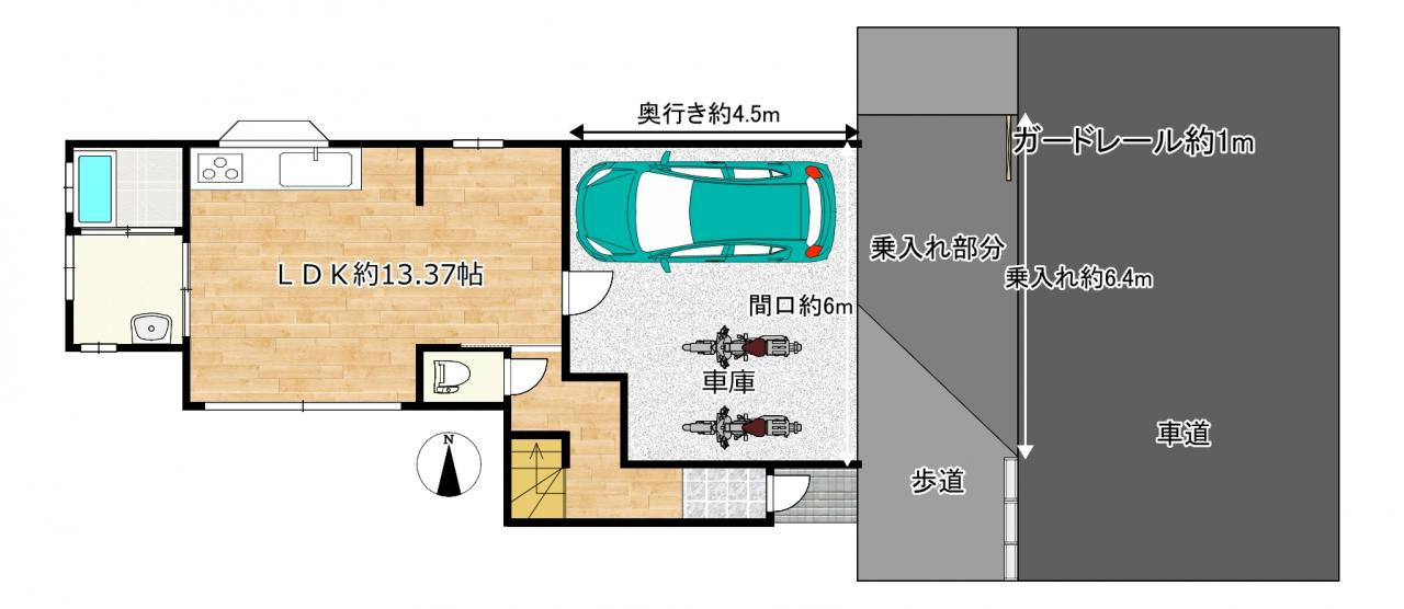 岡崎市鴨田町の区画図