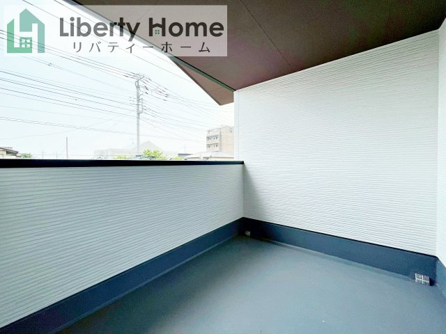 水戸市姫子1期　新築戸建のバルコニー