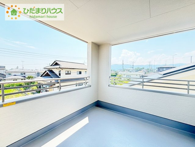 いわき市内郷高坂町2丁目第2　新築戸建　1号棟のバルコニー|雨の日も安全なインナーバルコニー☆安心してお出かけできますね(^_-)-☆