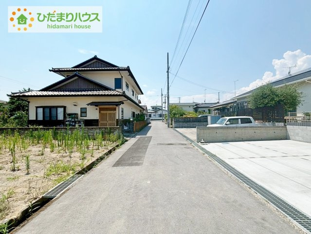 いわき市内郷高坂町2丁目第2　新築戸建　1号棟の前面道路含む現地写真|南側に約5.0ｍ前面道路ございます(^^)/