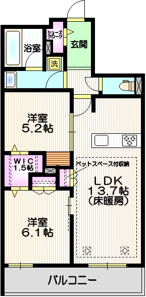 メゾン　デラーブル大宮の玄関
