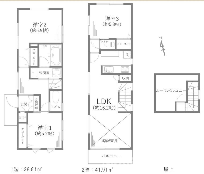 鎌倉市七里ガ浜２丁目５－２２戸建ての間取り