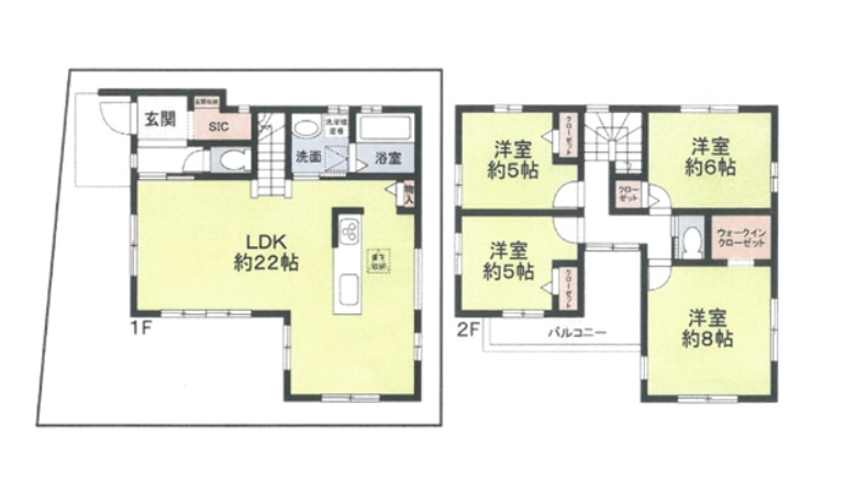 神戸市垂水区霞ヶ丘　中古一戸建　築浅の間取り