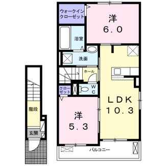 【間取り】 | プレーヌⅣ | 間取図