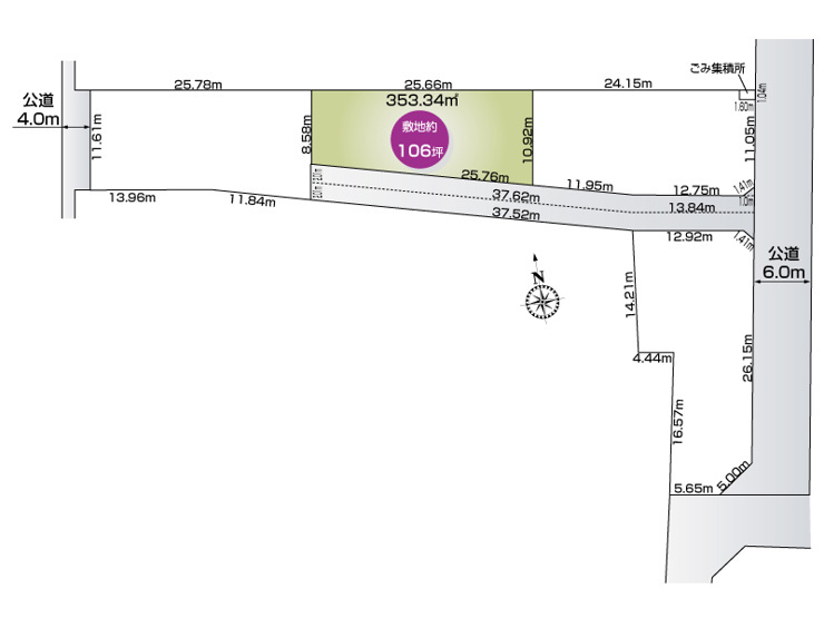  藤井上組（全4区画）2号棟 ：敷地面積353.34㎡（106.88坪）