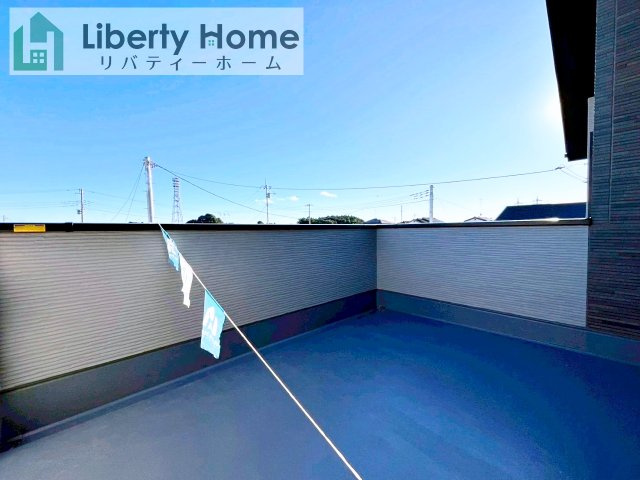 石岡市茨城1期　新築戸建　2号棟のバルコニー