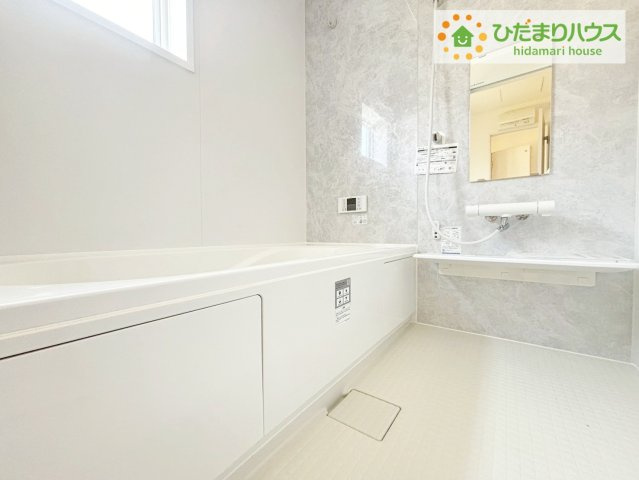 いわき市内郷高坂町2丁目第2　新築戸建　2号棟の浴室|清潔感のある浴室は自分一人のリラックス空間を演出してくれます。もちろんお子様と一緒でも十分な広さがあり快適です(^^♪