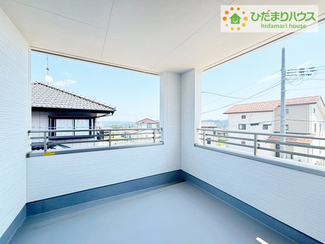 いわき市内郷高坂町2丁目第2　新築戸建　2号棟のバルコニー|雨の日も安全なインナーバルコニー☆安心してお出かけできますね(^_-)-☆