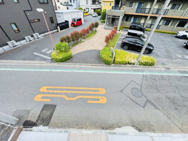 松戸市五香３丁目新築戸建【高木第二小学校：8分】の展望|バルコニーより道路側眺望