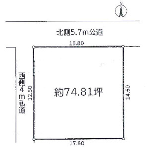 売地　志木市上宗岡の区画図