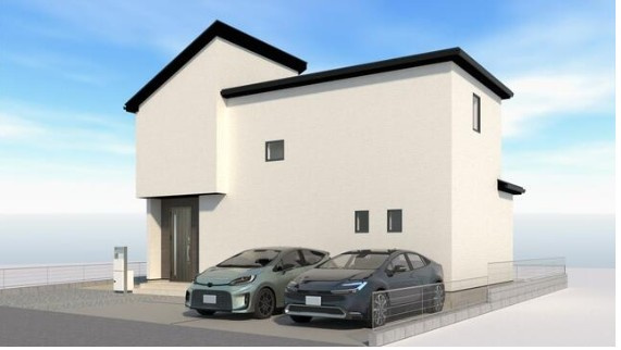 藤岡市中大塚24－1期（全1棟）1号棟の外観パース|外観パースです