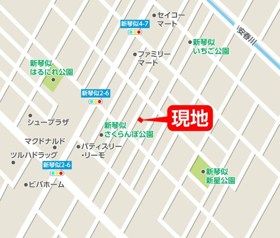 【新築戸建】札幌市北区新琴似3条6丁目1棟の地図