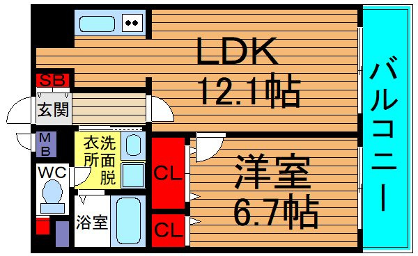 CityLifeクラウンハイム長堀通の間取り