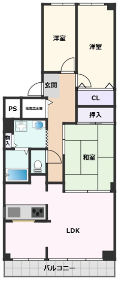 【間取り】 | コープ野村吹田藤が丘