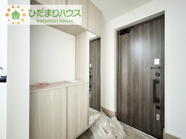 【玄関】 | 我孫子市並木9丁目24-1期　新築戸建 | 丁度良い靴箱のサイズ♪これだけあれば家族全員の靴がしまえてスッキリ(^O^)