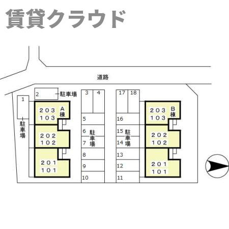 ロイヤルハウスＢの区画図