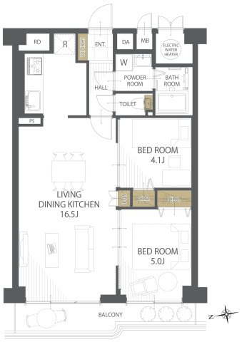 【間取り】シャルム野中南公園 
