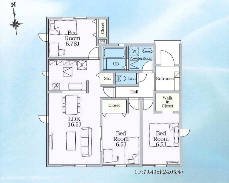 【新築戸建】玉村町板井24-1期の間取り|3号棟間取り