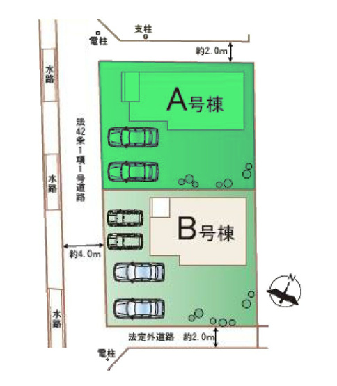 【区画図】 | ハートフルタウン前橋市天川大島町925ー② | JR前橋大島駅まで1.5Km！
開放的な南西角地に面した56坪敷地！